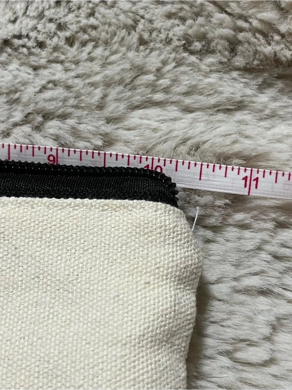 Canvas Monogram Pouch with Black Accent - 'R'